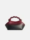 Ganni Small ' Bou' Bag In Red Shaded Leather Blend