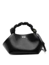 Ganni Bou Bag Small Crinkle Oleatex Handbags In Negro