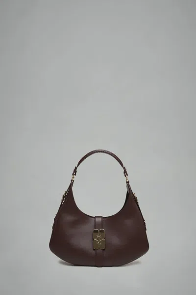 Ganni Small Kat Bag In Brown