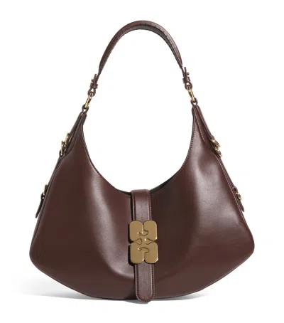 Ganni Small Kat Shoulder Bag In Brown