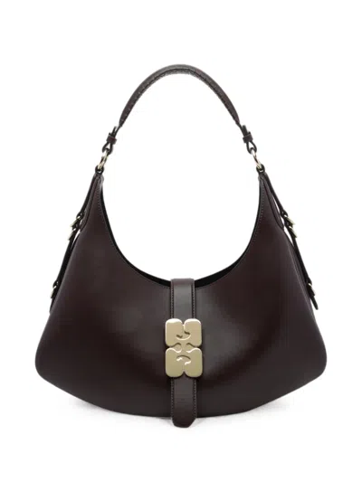 Ganni Small Kat Shoulder Bag In Brown