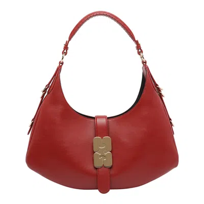 Ganni Small Kat Shoulder Bag In Red