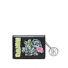 Ganni Card Holder With Flap Blue Dog In Black