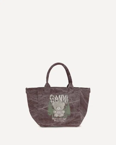 Ganni Shoulder Bag Woman Color Royal Blue In Gray