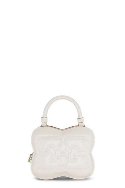 Ganni Small White Butterfly Crossbody Bag