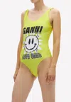 Ganni One-piece Swimsuits In Yellow