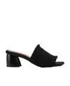 Ganni Smock 65mm Kitten-heel Mules In Black