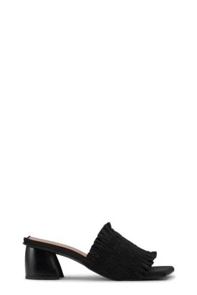 Ganni Smock 65mm Kitten-heel Mules In Black
