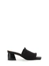 Ganni Smock Kitten Heel Mules In Black