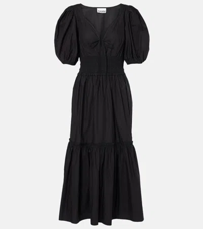 Ganni Solid-color Flared Skirt In Black
