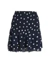 Ganni Woman Mini Skirt Midnight Blue Size 6 Viscose In Blue