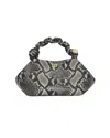 Ganni Women Small Bou Snake Handbag
