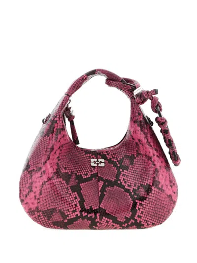 Ganni Mini Eco-friendly Crossbody Bag In Pink