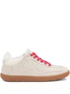 Ganni 08 Canvas Raw Edge Sneakers Parchment In Neutral
