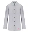 Ganni Soft Chambray Striped Shirt In Multi