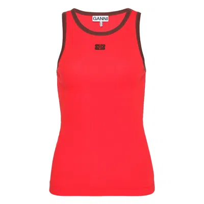 Ganni Soft Cotton Rib Tank Top