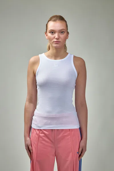 GANNI SOFT COTTON RIB TANK TOP