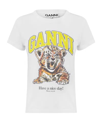 GANNI SOFT PRINTED T-SHIRT