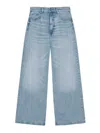 Ganni Soft Rigid Denim Baggy Jeans In Blue