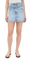 Ganni Soft Rigid Denim Mini Skirt Light Blue Stone
