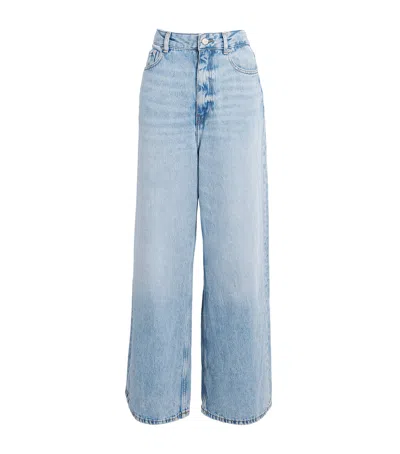 GANNI SOFT-RIGID WIDE-LEG JEANS
