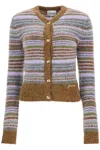 Ganni Soft Wool Stripe Cardigan