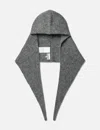 Ganni Soft Wool Balaclava In Gray