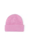 Ganni Logo-embroidered Knitted Beanie