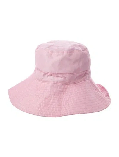 Pre-owned Ganni Solid Bucket Hat In Pink