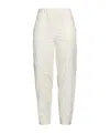 Ganni Solid Cargo Pants In White