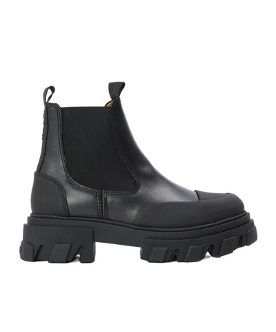 Ganni Low-top Chelsea Boots In Animal Print