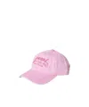 Ganni Solid Color Baseball Cap In Pink