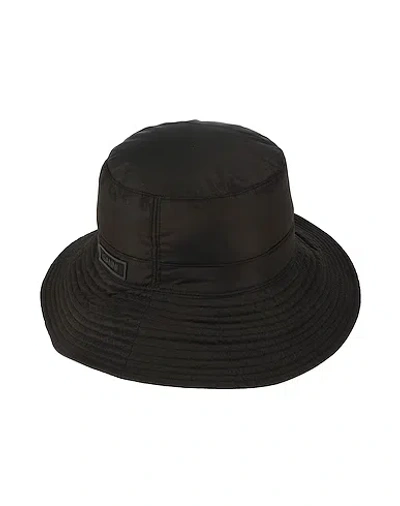 Ganni Solid Color Bucket Hat In Black