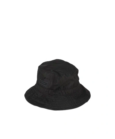 Ganni Solid Color Bucket Hat In Black