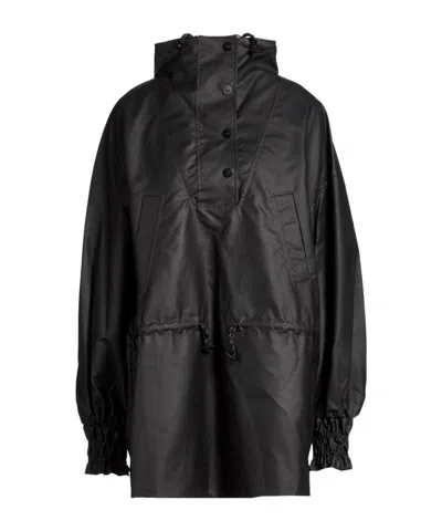 Ganni Solid Color Jackets In Black