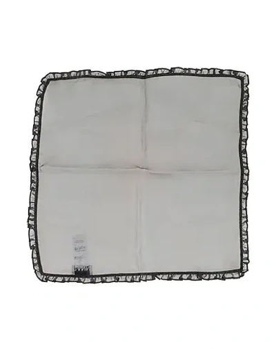 Ganni Solid Color Organza Square Scarf In Neutral
