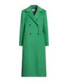 Ganni Solid Color Woolen Coat In Multi