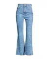 Ganni Solid Colour Bootcut Jeans In Blue