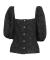 Ganni Solid Colour Shirts  Blouses In Black