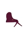 Ganni Solid Knit Balaclava In Burgundy