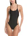 Ganni Solid String One-piece In Black