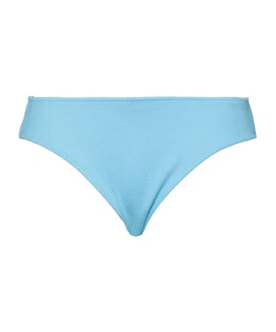 Ganni Solid-color Bikini Pants In Blue