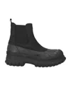 Ganni Solid-colored Thick-soled Boots In Black