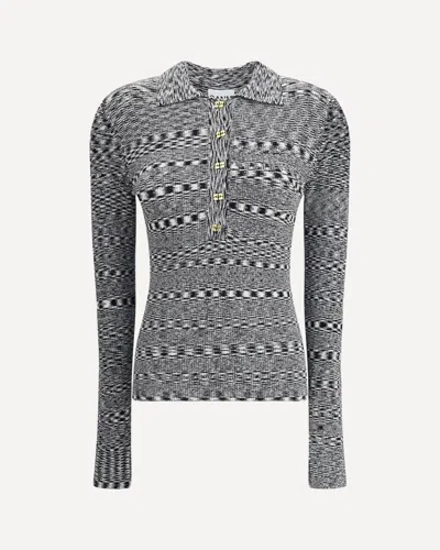 GANNI SPACE-DYE POLO