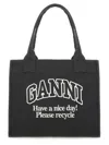 Ganni Organic Cotton Large Tote Bag