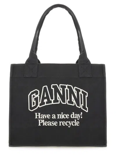 GANNI GANNI SPACIOUS STRUCTURED TOTE BAG