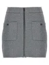 Ganni Sparkle Wool Mini Skirt With Elastic Waistband