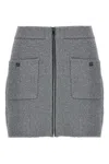 Ganni Sparkle Wool Mini Skirt With Elastic Waistband