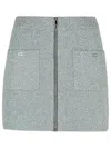 Ganni Sparkle Mini Skirt In Silver In Silver