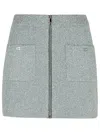 Ganni Sparkle Mini Skirt In Silver In Silver
